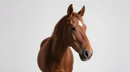 Obraz premium brown horse on plain background