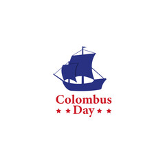 Fototapeta premium Historical Sailing Ship Vector for Columbus Day