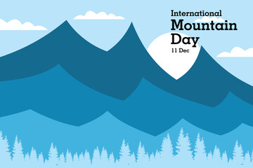 International Mountain Day blue landscape design