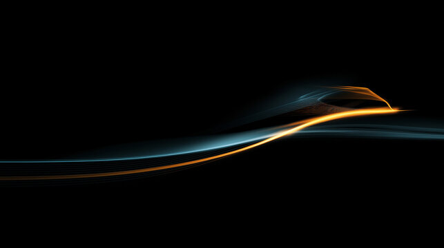 Abstract motion blur with dynamic neon lines, capturing futuristic athletic energy on dark background.