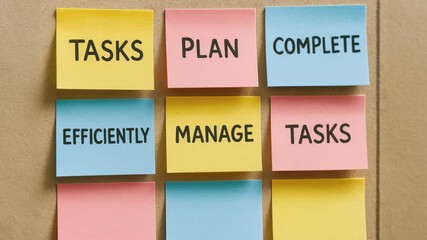Efficient task management plan to complete tasks, manage time and workflow efficiently for better productivity and success