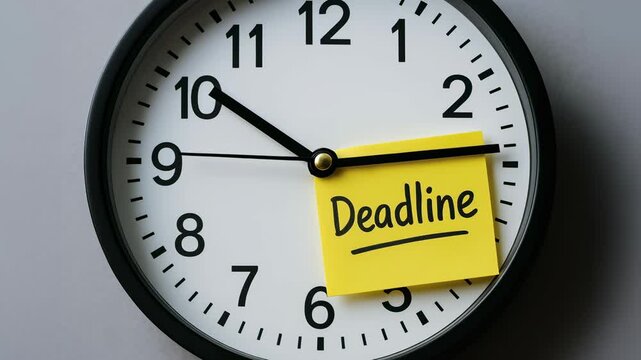 Deadline task management with efficient time reminder clock face boosts productivity and ensures punctuality for timely completion of important tasks