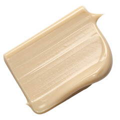 Creamy, swirled light-beige substance, possibly condiment or cosmetic, on a stark black backdrop