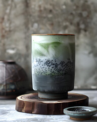 Iced Matcha Chia Latte