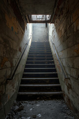 Obraz premium old abandoned building in the old town