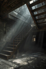 old staircase in the city