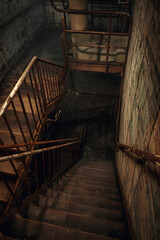 old stairs in the old castle