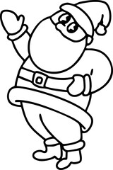 
Cartoon, vintage, Christmas, cute, fun, Santa, minimal, illustration, vector, banner