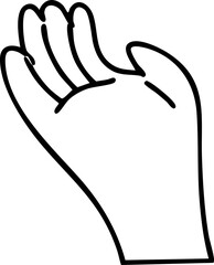 Hands, cute cartoon images, hands doing activities, vector illustrations