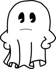 Halloween party cartoon, kids having fun on Halloween, hand drawn illustration, vector