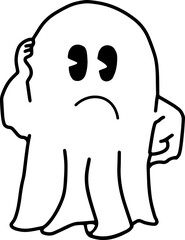 Halloween party cartoon, kids having fun on Halloween, hand drawn illustration, vector