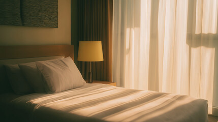 Closed PVC window in a softly lit room with a clean and simple composition.