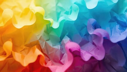 Vibrant Rainbow Smoke Swirls Abstract Background.