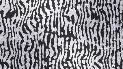 平成ギャル風！銀色にギラギラと輝くゼブラ柄背景