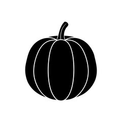 Simple pumpkin silhouette on transparent background