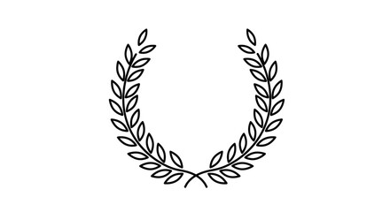 Laurel Wreath Outline Design