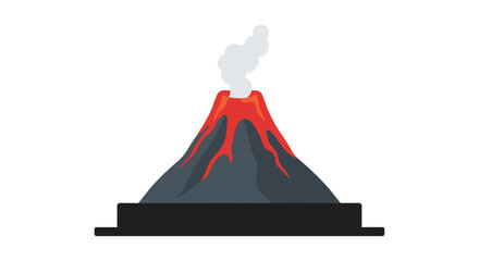 Volcano Eruption with Lava Flowing Down the Sides.