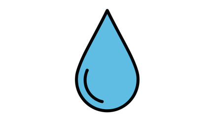 Water Drop Illustration Symbol of Purity and Cleanliness.
