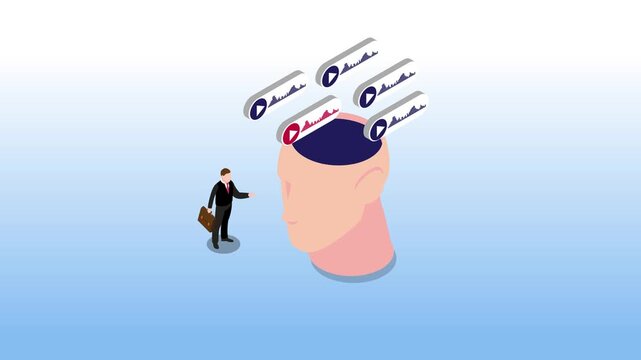 Brainstorming and Idea Generation with Audio 3d animation cartoon