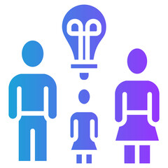 Fototapeta premium Parental Guidance glyph gradient icon