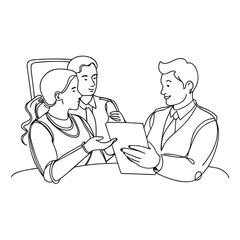 Man and Woman Reading a Book Together Flat Vector Design