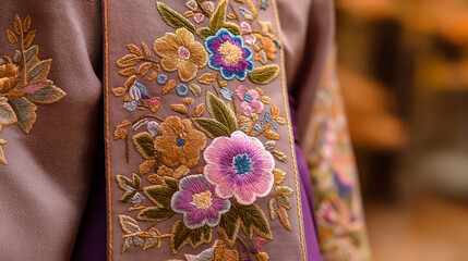 An embroidered charro jacket with silver buttons, bathed in golden sunset light, with marigold flowers softly blurred in the background.