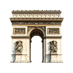 Fototapeta premium Iconic neoclassical arch with intricate carvings and sculpted figures, standing grandly