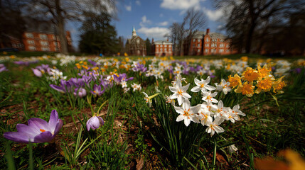 crocuses in the garden
