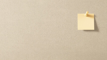 A single note pinned to a corkboard, featuring a textured paper design and subtle shadows for a clean look.