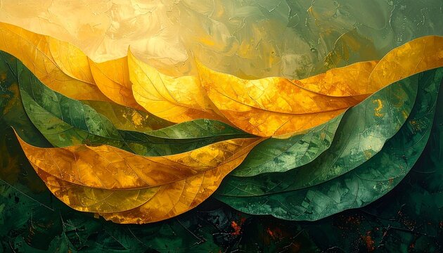 Abstract Autumnal Foliage - A Symphony of Colors and Textures.