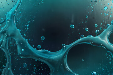 Aqua slime background with light bubbles and soft gradient texture.