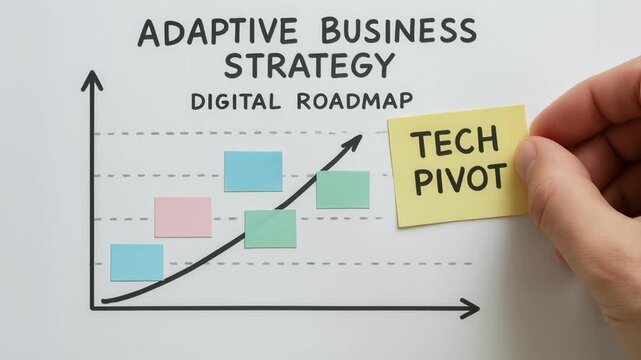 Adaptive business strategy roadmap merges digital planning and innovation for growth with tech pivot insights and collaborative roadmap planning
