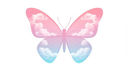 Dreamy Butterfly with Cloud Wings.