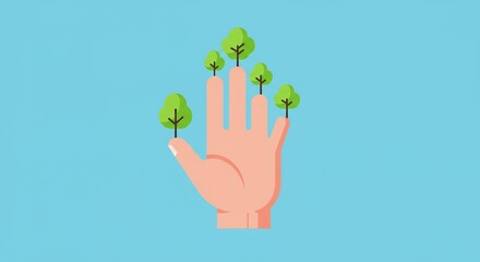 Fingers with Trees Growing on Them.