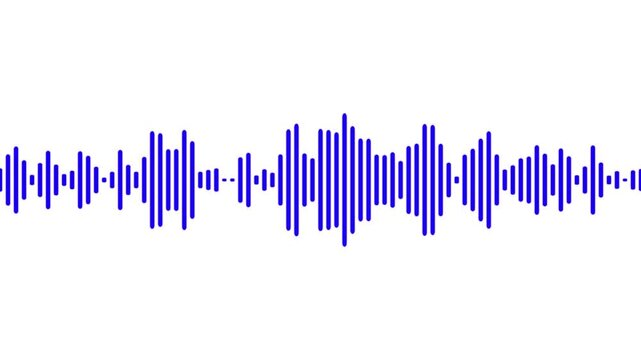 Sound wave pattern. Audio waveform for radio, podcast, music record, video, social media.