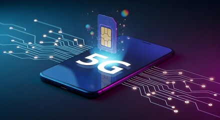 5G e sim card communication technology