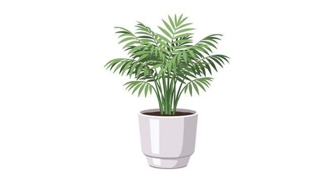 A vibrant green potted plant adds a touch of nature and elegance to any indoor space, perfect for home or office decor