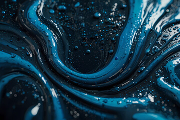 Blue slime swirl background with liquid and gooey effect.