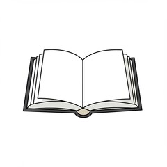 Open Book Blank Pages Illustration.