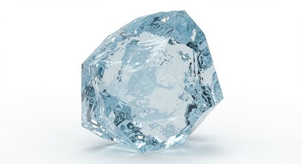 Raw Aquamarine Crystal Gemstone.