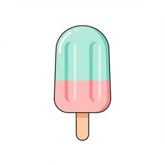 Refreshing Two-Tone Popsicle on a Stick.