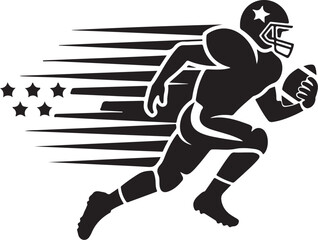 Obraz premium Dynamic football player running with ball vector