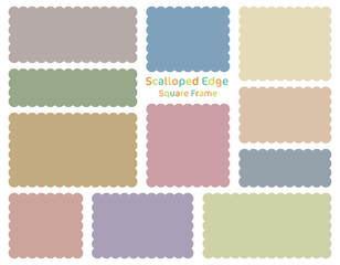 もこもこ四角のフレームセット/くすみカラー