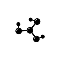 Simple Molecule Structure Illustration for Scientific or Technological Designs
