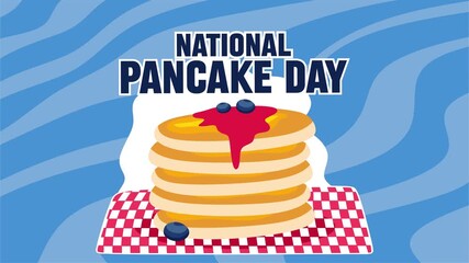 National Pancake Day with delicious pancakes