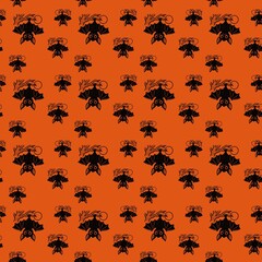 Halloween Seamless Patterns Orange Black Digital Paper