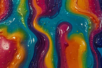 Colorful slime texture background with smooth glossy surface.