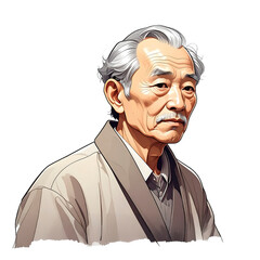 お年寄りの男性　AI生成画像