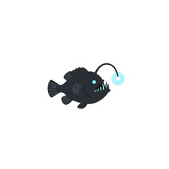 A stylized illustration of an anglerfish with a glowing lure.