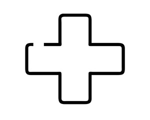 Obraz premium Simple plus sign illustration for mathematical use